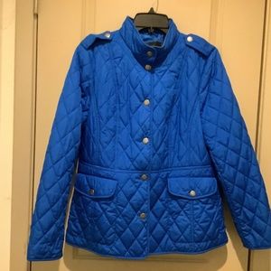 Talbots Puffer Collared Royal Blue Jacket